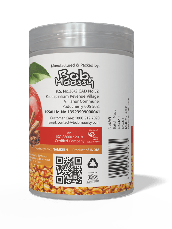Apple Cinnamon Flavoured Granulated Peanut Bites - Bob Maassy