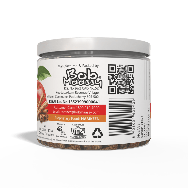 Apple Cinnamon Flavoured Granulated Peanut Bites - Bob Maassy