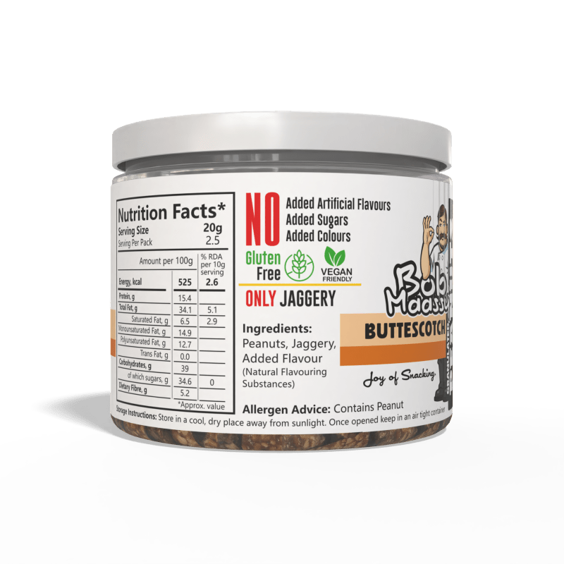 Butterscotch Flavoured Granulated Peanut Bites - Bob Maassy