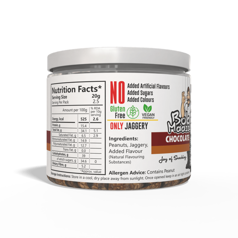 Chocolate Flavoured Granulated Peanut Bites - Bob Maassy