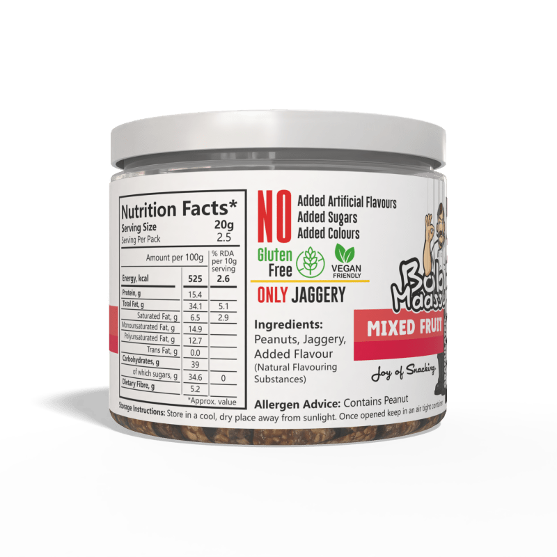 Mixed Fruit Flavoured Granulated Peanut Bites - Bob Maassy