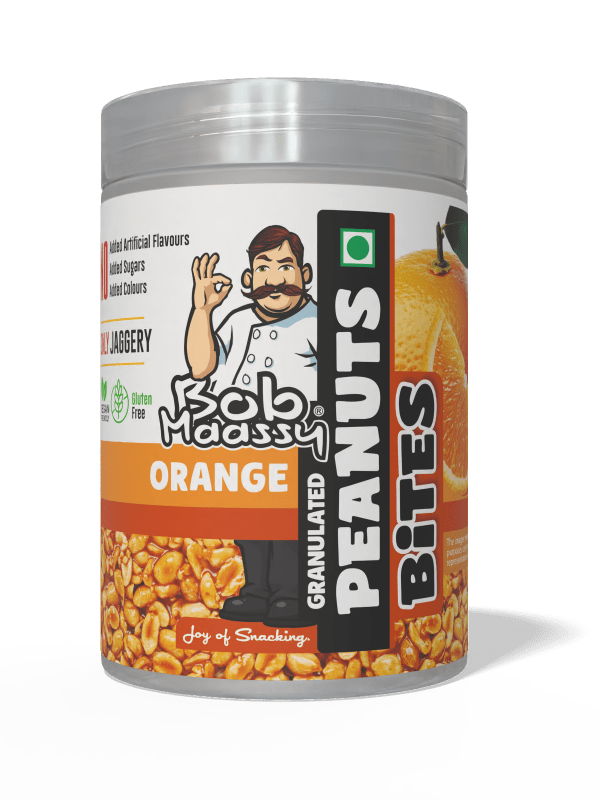 Orange Flavoured Granulated Peanut Bites - Bob Maassy