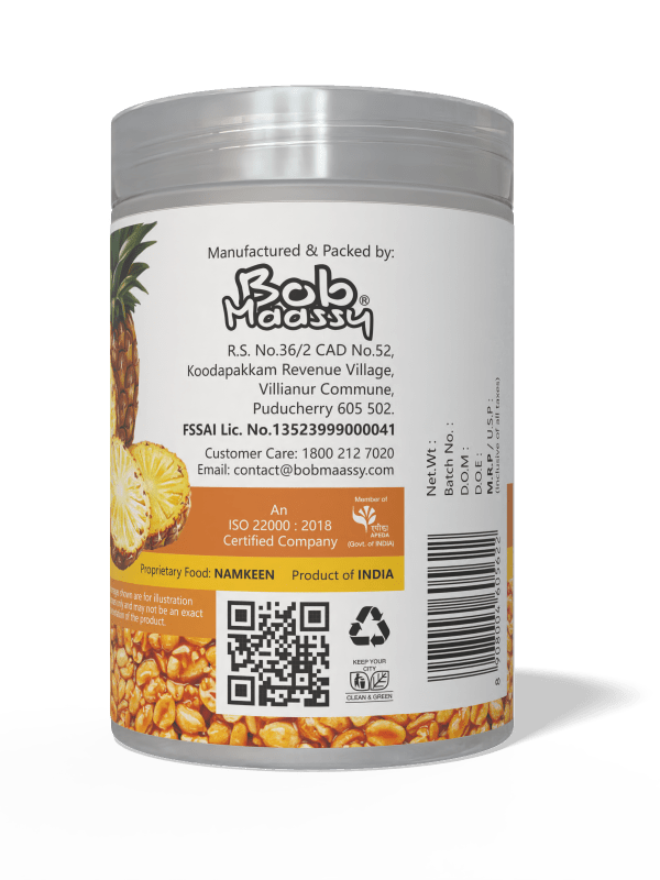 Pineapple Flavoured Granulated Peanut Bites - Bob Maassy