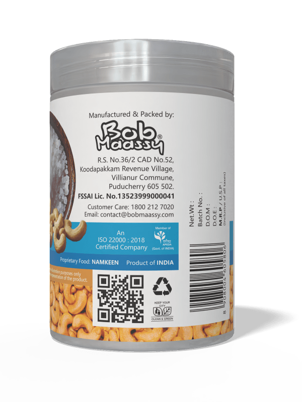 Sea Salt Flavoured Cashew Nuts - Bob Maassy