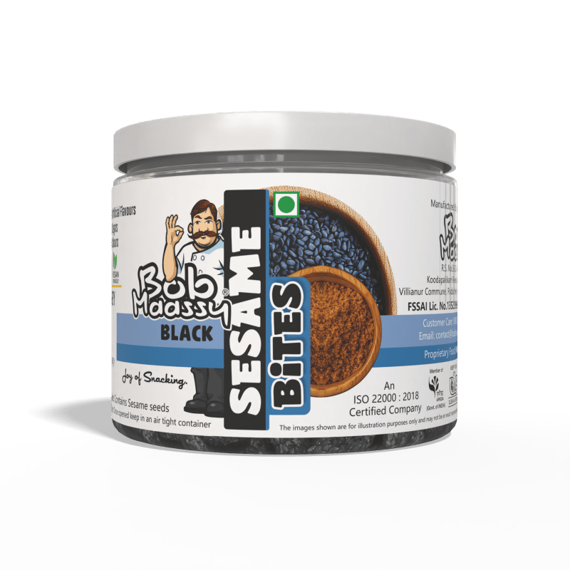 Black Flavoured Granulated Peanut Bites - Bob Maassy