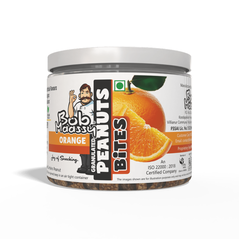 Orange Flavoured Granulated Peanut Bites - Bob Maassy